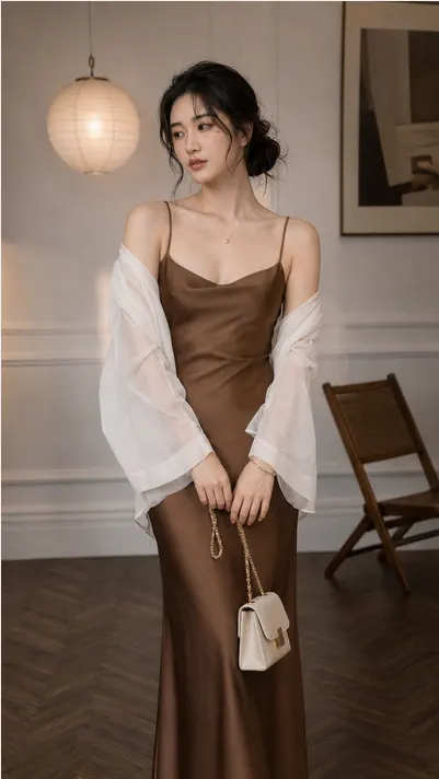 Đầm lụa 2 dây tô châu TN3181