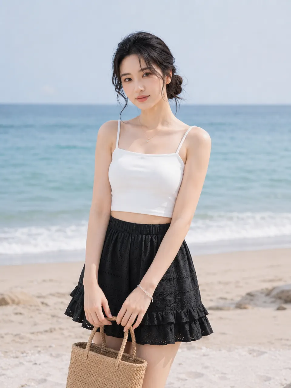 Quần Short Thô Ren Lai Bèo Summer TN3176