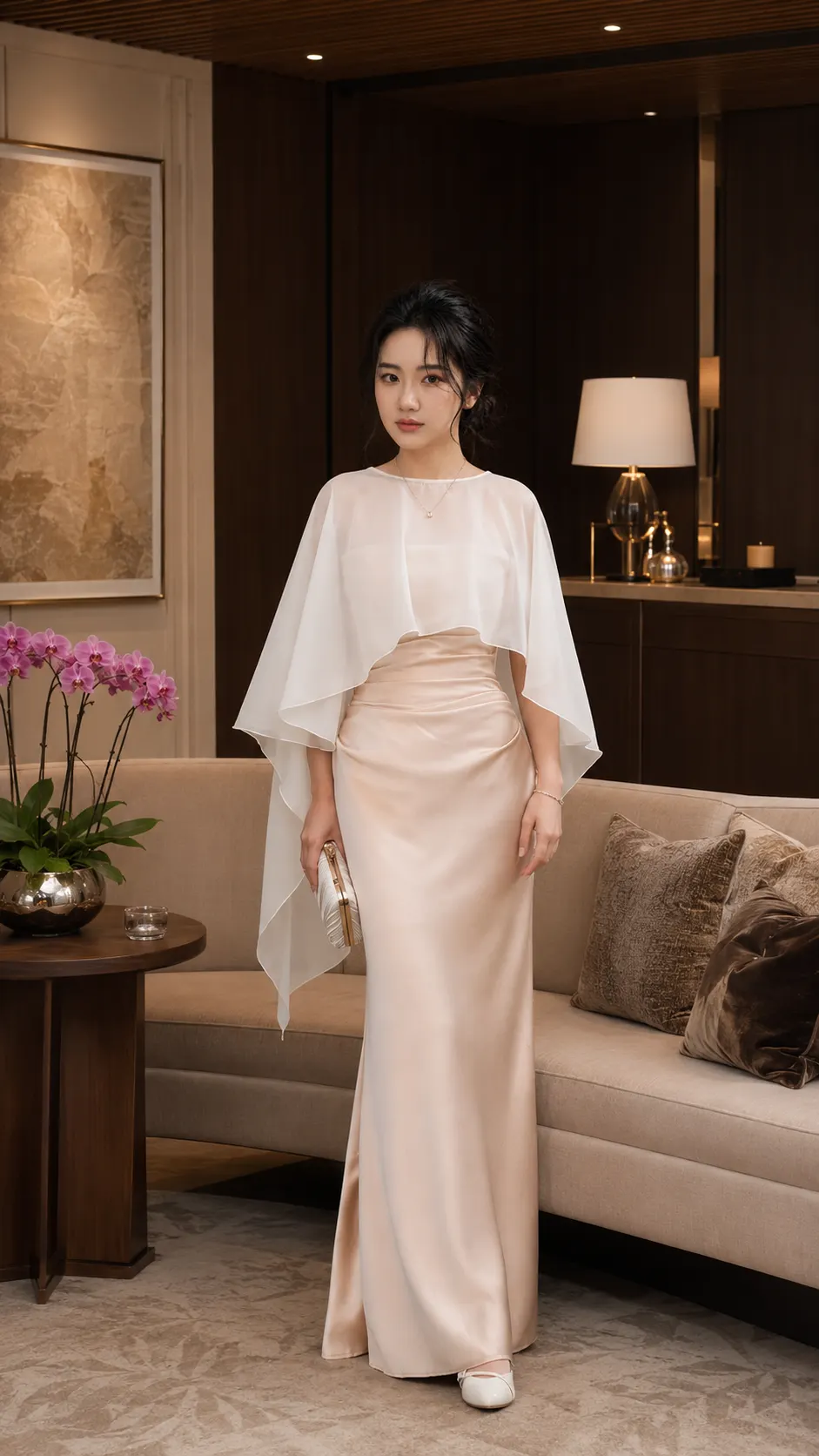 Khăn Choàng Tơ Dáng Rủ Cực Sang TN3035
