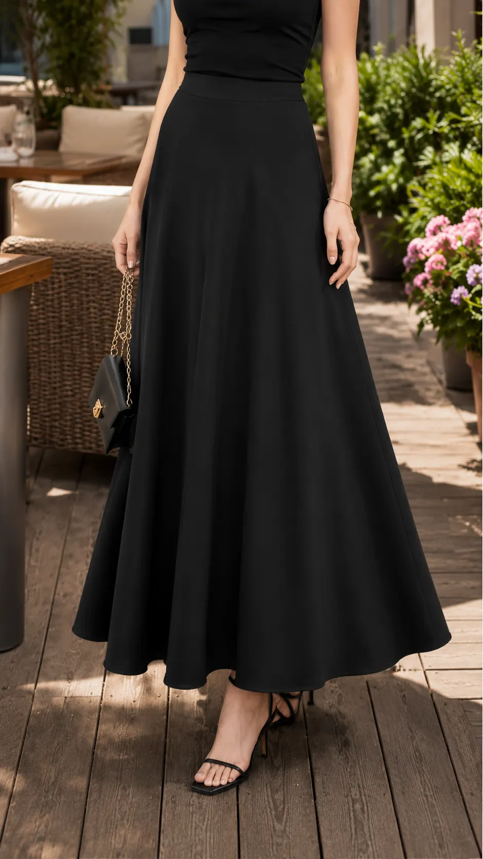 Chân Váy Lụa Trơn TN3260