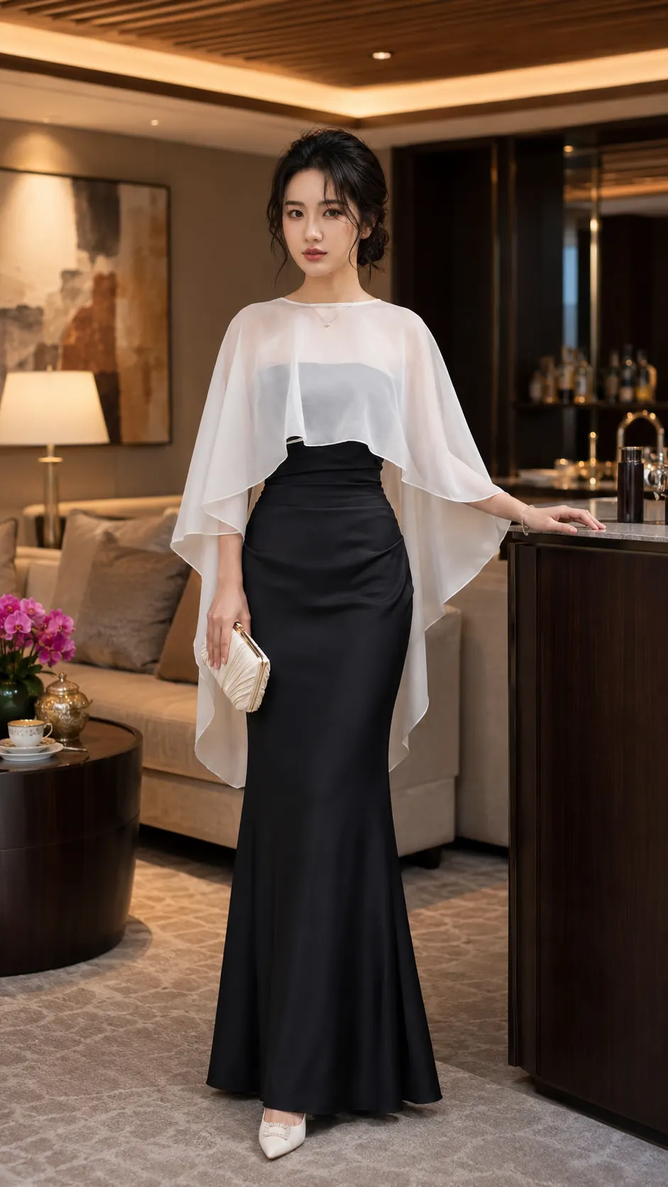 Khăn Choàng Tơ Dáng Rủ Cực Sang TN3035