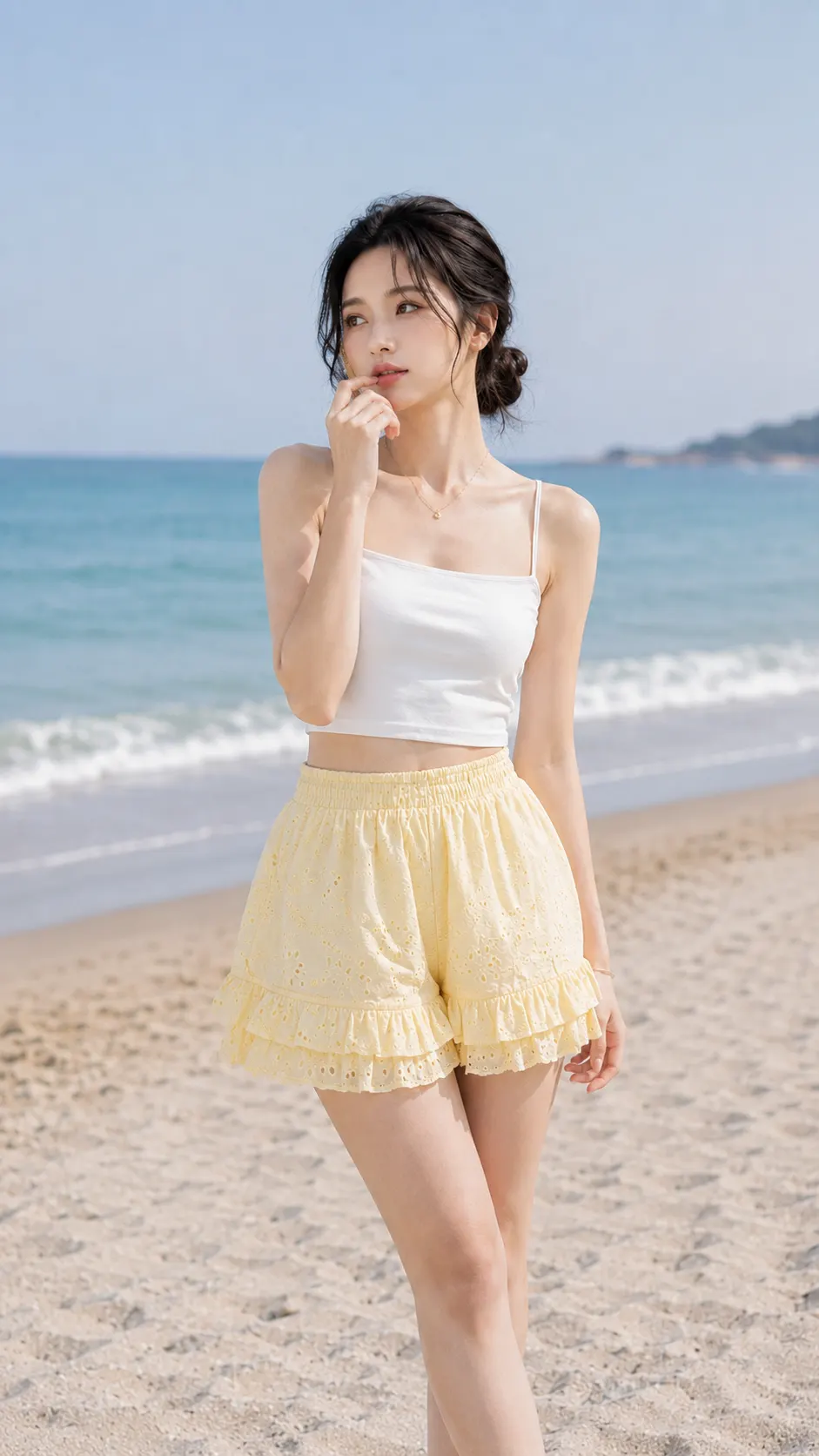 Quần Short Thô Ren Lai Bèo Summer TN3176