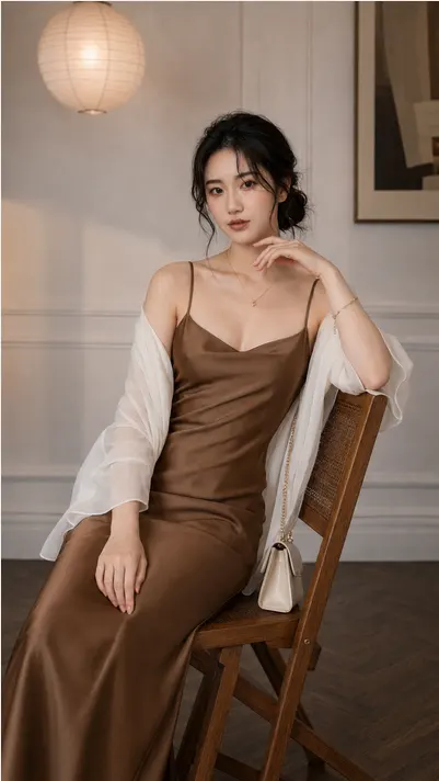 Đầm lụa 2 dây tô châu TN3181