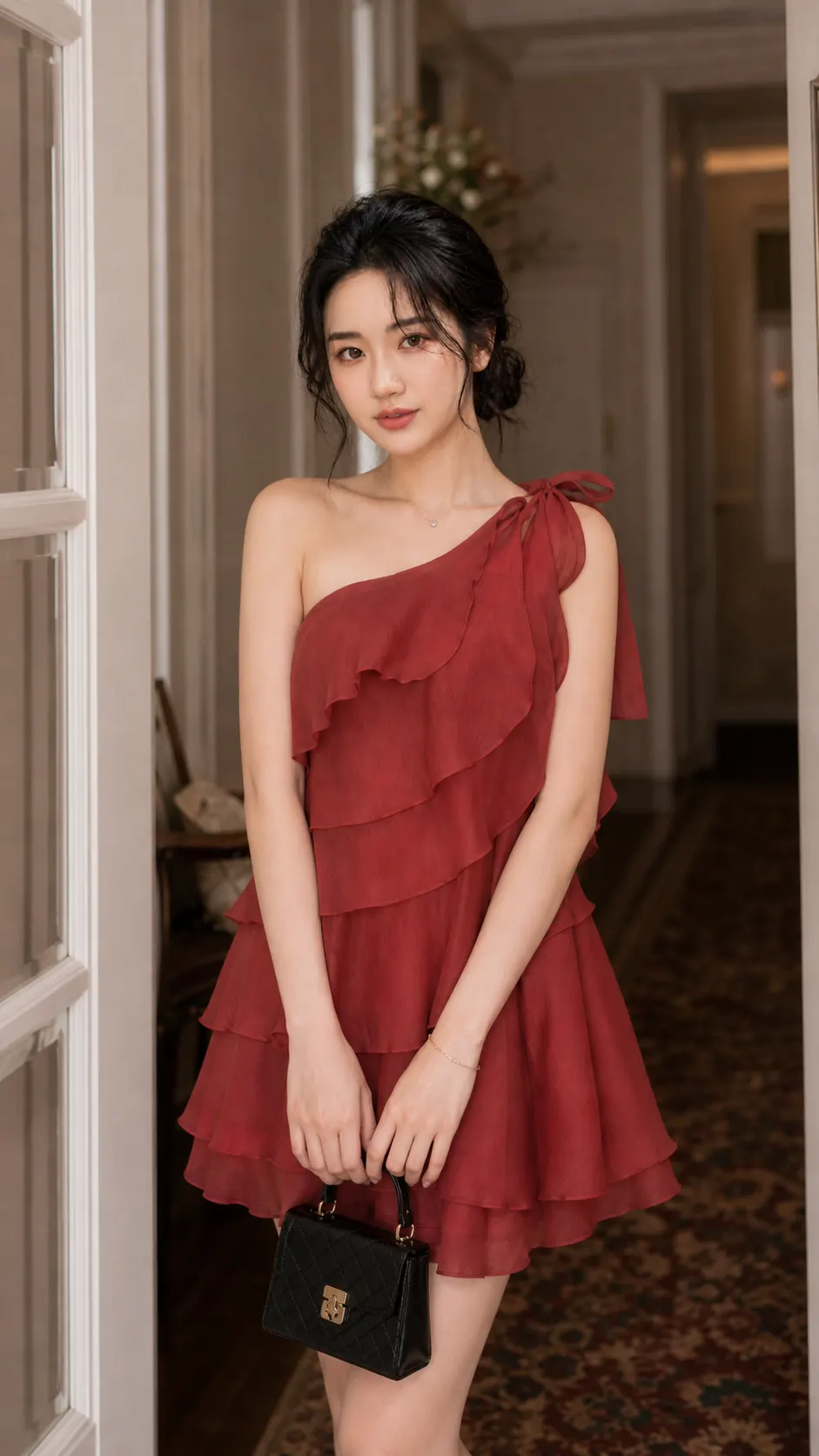 Váy Tiệc Nữ Lệch 1 Vai Thiết Kế Ngọt Ngào KC1566