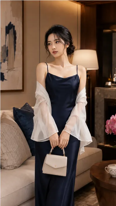 Đầm lụa 2 dây tô châu TN3181