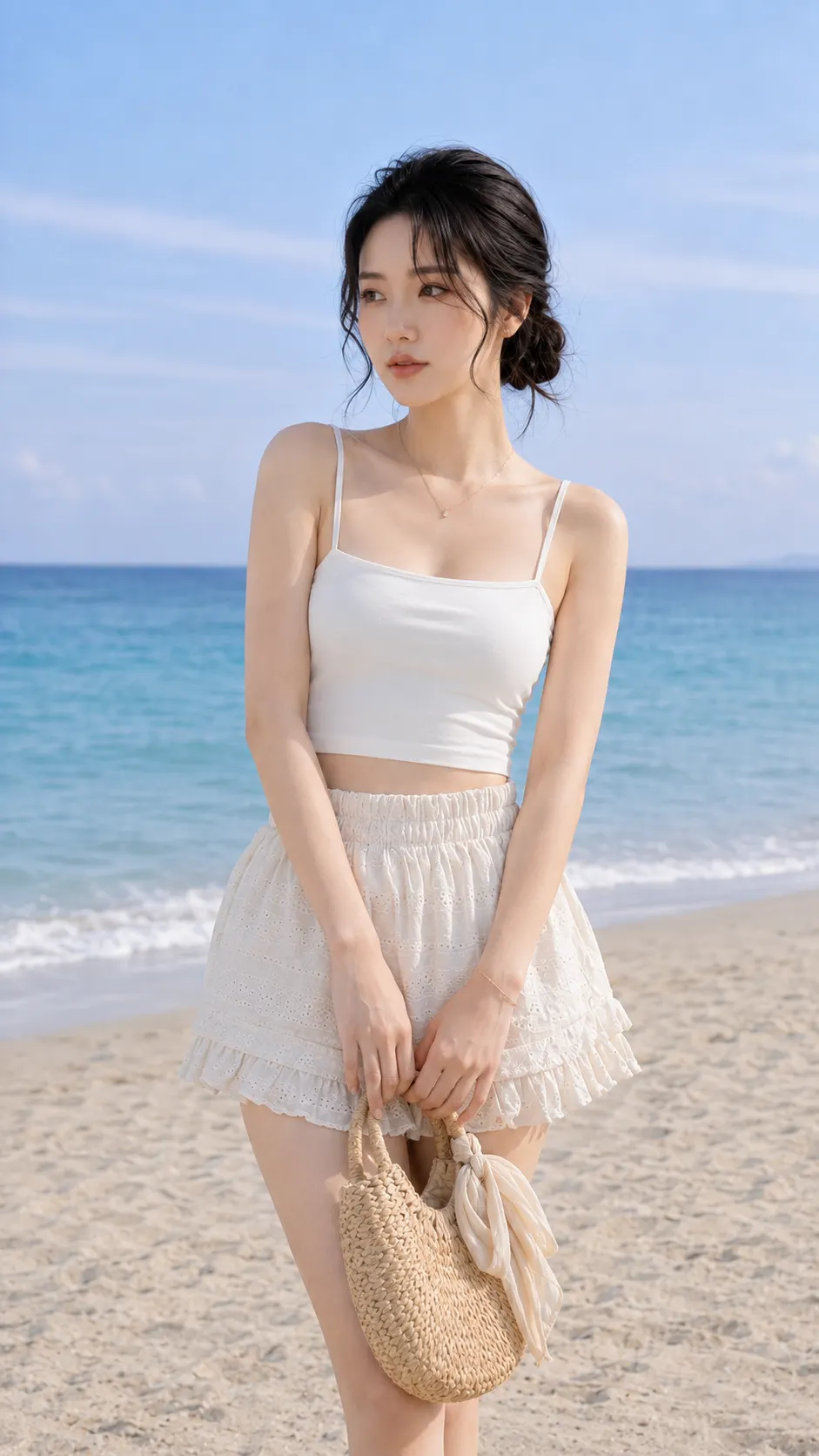 Quần Short Thô Ren Lai Bèo Summer TN3176