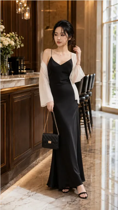 Đầm lụa 2 dây tô châu TN3181
