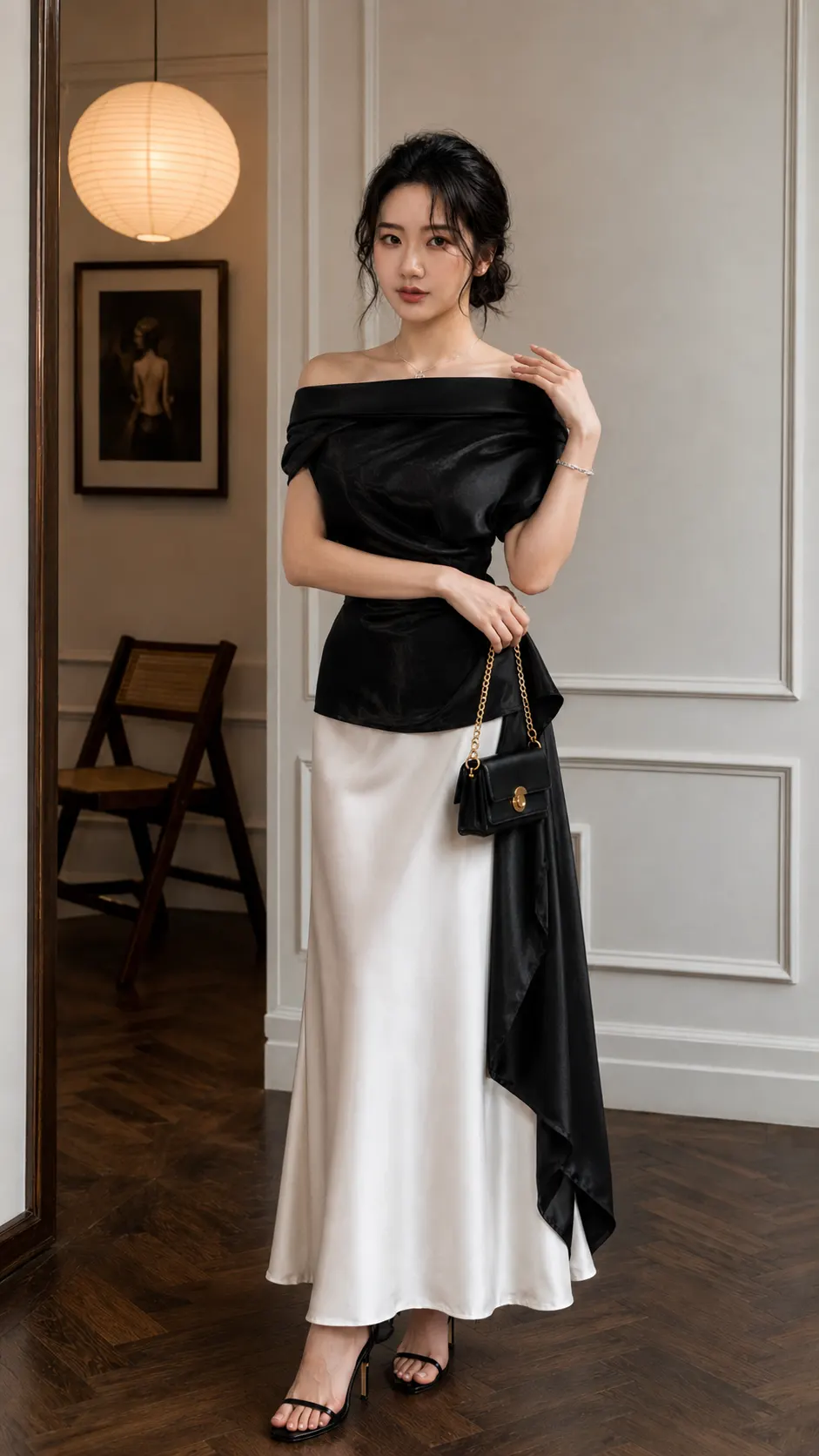 Áo Lụa Lệch Vai TN3110