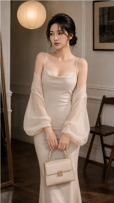 Đầm lụa 2 dây tô châu TN3181