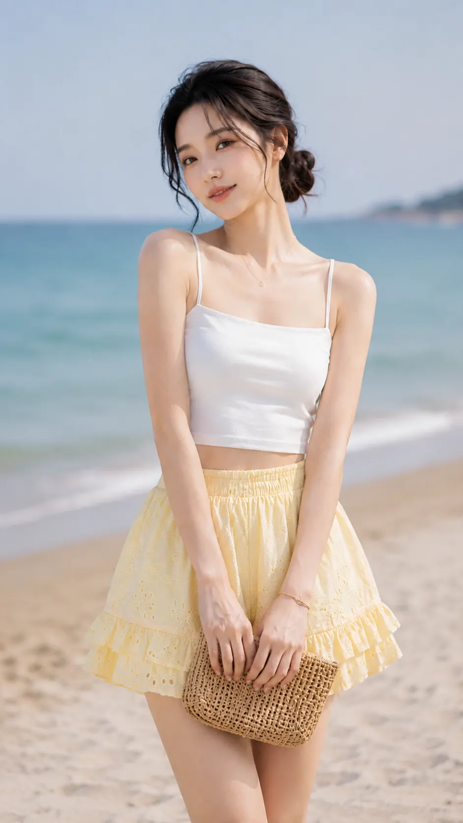 Quần Short Thô Ren Lai Bèo Summer TN3176
